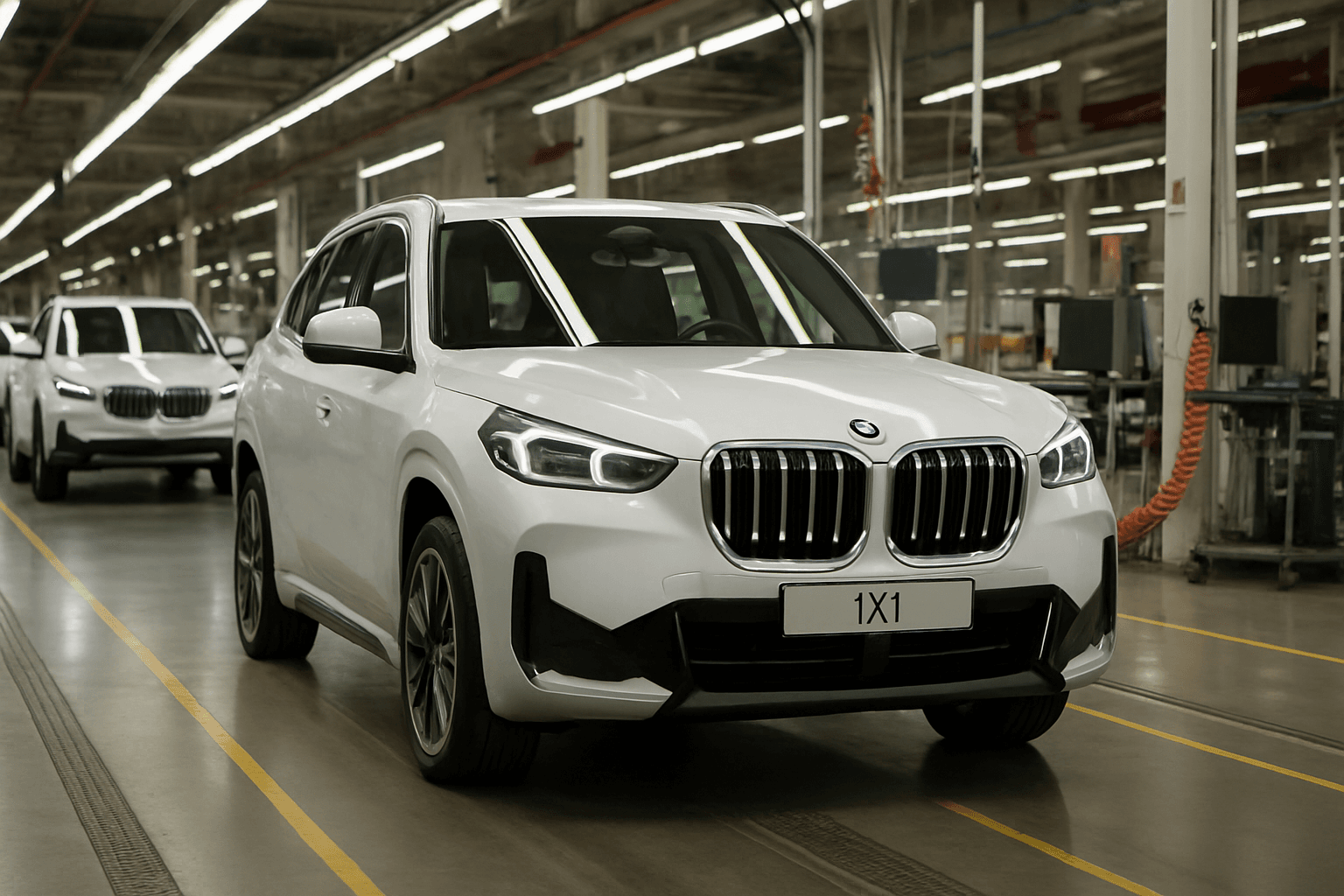 Foto jurnalistik untuk berita BMW Hentikan Sementara Produksi iX1 di Eropa Akibat Kelangkaan Velg